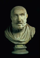 Busto de retrato de macho, cópia após um original do século IV aC grego (mármore)